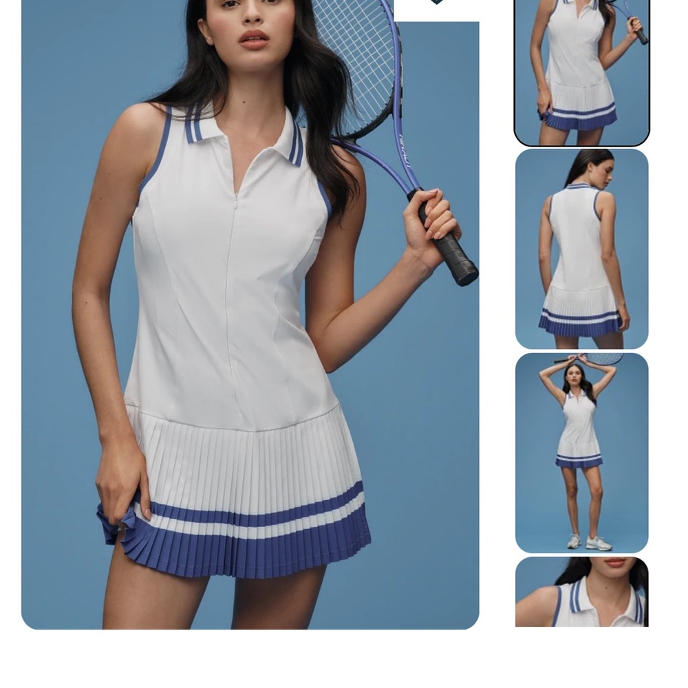 Riviera Blue and White Tennis Dress NWT